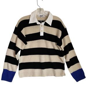 Madewell Cashmere Wool Rugby Sweater Women XXS Striped Academia Twee Old Money